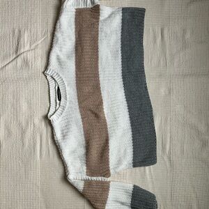 Striped Cropped Sweater